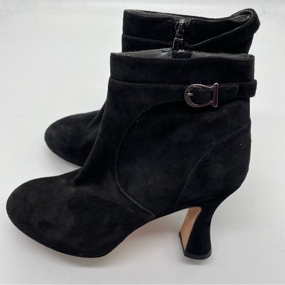 Marchez Vous heeled ankle boots black suede made in Italy women’s size 7 1/2 - Picture 4 of 9